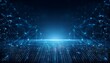 © art - Abstract digital background with blue glowing lines and dots, perfect for tech and innovation concepts.