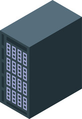 Poster - Server rack unit with multiple slots for storing and processing data, ensuring efficient data management in a modern datacenter