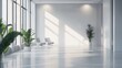 © KOOLAIDMAN100X - Comfortable office lobby interior with blank white wall. architecture conference rooms. Ultra realistic. Photorealistic hypermaximalist advertising photography hyper realistic fine detail