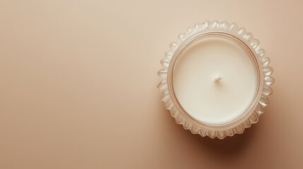 Poster - A Close-Up of an Unlit Candle in a Glass Jar