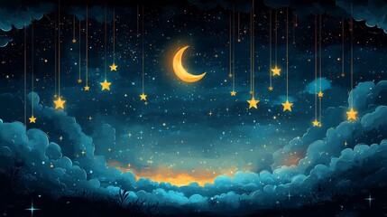Wall Mural - Particles of light blue and clouds in the sky as a background texture