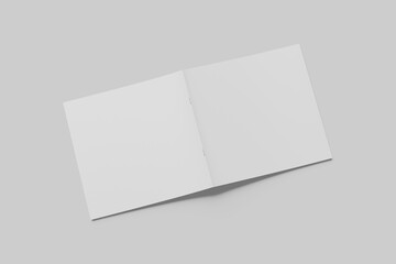 Blank square brochure white