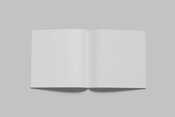 Blank square brochure white