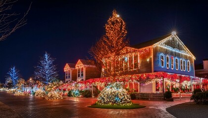 Wall Mural - christmas tree in the city