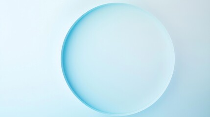 Poster - Minimalist abstract background featuring a light blue circle emerging from a monochromatic background, creating a subtle yet captivating 3d effect, ideal for modern and clean design projects