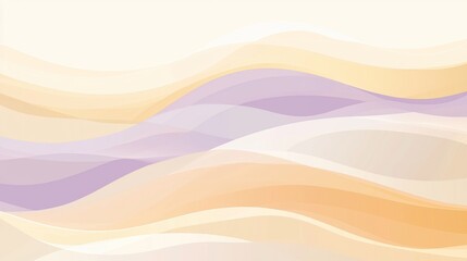 Poster - Soft pastel colors blend in a wavy pattern, creating a calming abstract background ideal for meditation and relaxation, spa themes, and more