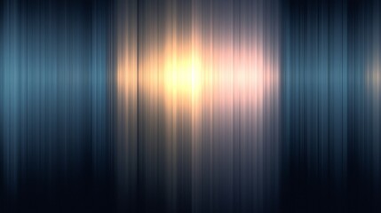 Poster - Bright light beams are shining through vertical slats, creating an abstract background with a warm glow in the center and dark edges
