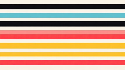 Poster - Abstract Colorful Horizontal Stripes Pattern