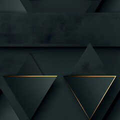 Poster - A contemporary design featuring black surfaces and gold accents.