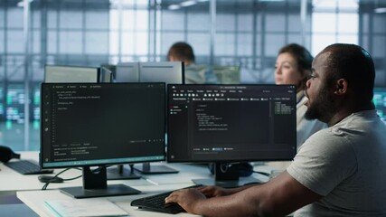 Poster - system admin feeling ill, having fever while working in computer network security data center. sick 