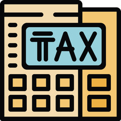 Poster - Calculator is showing tax amount for online payment of goods and services through ecommerce platform