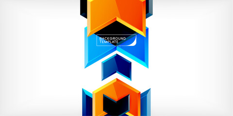 Poster - Technology dynamic arrow geometric background. Vector Illustration For Wallpaper, Banner, Background, Card, Book Illustration, landing page