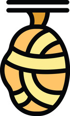 Poster - This icon of a hanging cocoon represents the transformation of a pupa into a butterfly