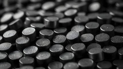 Black Round Objects Close Up Photo