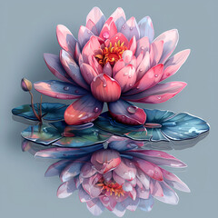 Wall Mural - pink lotus flower