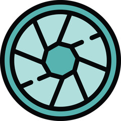 Poster - Camera shutter open showing the diaphragm blades forming a symmetrical geometric shape