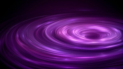 Poster - In a vast expanse of deep space, a swirling cosmic vortex radiates vibrant purple hues. The luminous patterns create a mesmerizing display, suggesting movement and energy in the universe's depths.