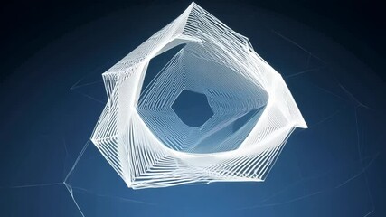 thin background formed Animated white shape lines 3d loop abstract pattern line geometry soul illustration representation black wave art graphic silhouette concept design element clothes motion fluid