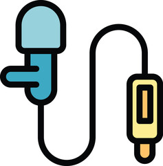 Aufkleber - This vector illustration features a spy earpiece with a microphone, designed for discreet and covert communication