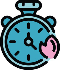 Poster - Blue burning stopwatch is showing the concept of deadline and urgency