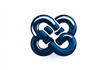 Aufkleber - Simple icon of a pair of handcuffs with open loops, capturing the accessible, organized style of minimalist design, symbolizing clarity and containment