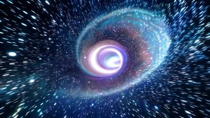 Wall Mural - straight time filled Through space tunnelWormhole travel spaceSeamless stars millions wormhole abstract air animation art astrology astronomic astronomy background beautiful blue brainstorming broadc