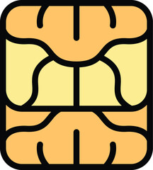 Poster - Electronic sim card chip showing internal memory storage unit close up