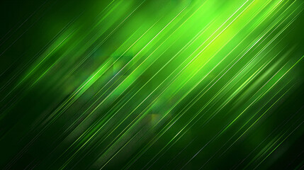 Poster - The artwork features a dynamic display of vibrant green tones with diagonal lines creating a sense of movement. Light plays across the surface, emphasizing the rich color variations and depth.