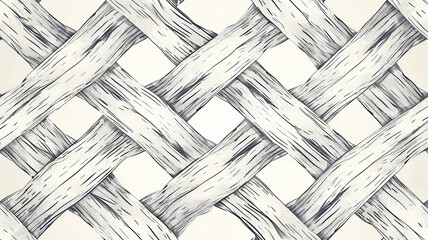 Poster - The artwork showcases a woven pattern that mimics textured wooden planks, offering a striking monochromatic design and depth ideal for diverse aesthetic uses.