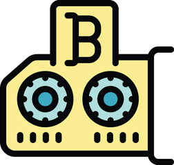 Poster - Secure digital wallet safeguarding bitcoin assets with a combination lock, emphasizing the importance of cryptocurrency protection