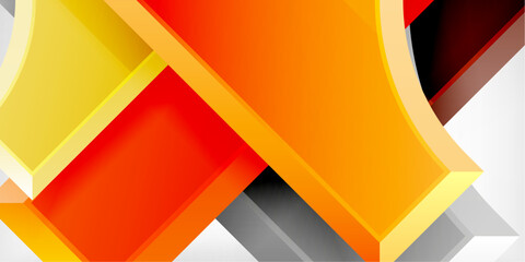 Aufkleber - Square, arrow shapes with round elements Vector Illustration For Wallpaper, Banner, Background, Card, Book Illustration, landing page
