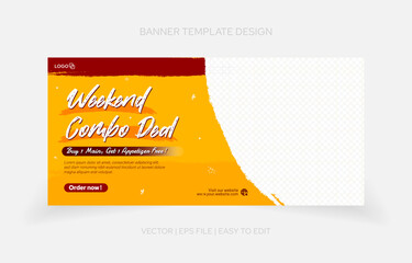 Template design Food banner for promotion. eateries, restaurant, cafe and more purpose promotion