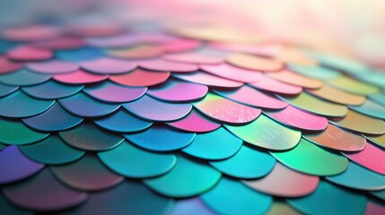Poster - Shimmering Fish Scales in Soft Water Colors