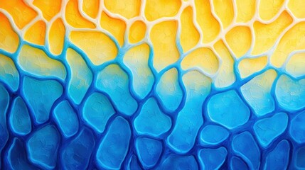 Poster - Vibrant Coral Reef Texture in Bright Colors