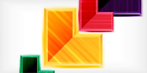 Poster - Arrow symbols created with 3d effects and line texture geometric abstract background