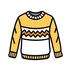 Wall Mural - sweater  vector icon, dress icon, vector clothing icon - simple vector illustration of a sweater , in a simple and clean style, for business and fashion graphics. clothing flat illustration.