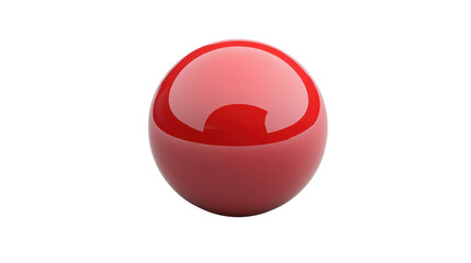 Poster - Glossy Red Sphere on Transparent Background