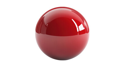 Poster - Shiny Red Sphere on White Background