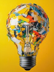 Wall Mural - Light Bulb Wrapped in Paper