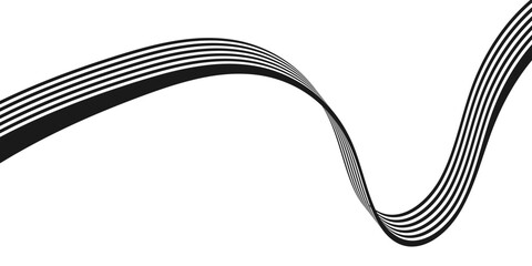 Wall Mural - abstract perspective line stripes with 3d dimensional effect.