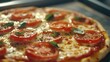© Randu - Freshly baked pizza with tomato and mozzarella