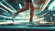 © pornsawan - People running on treadmill at the gym,Women and men running in fitness room,motion blur,motion during a treadmill training,healthy lifestyle concept.