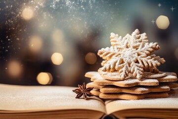 Christmas cookie book food.