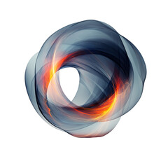 Poster - Abstract blue and orange light swirl (Transparent Background)