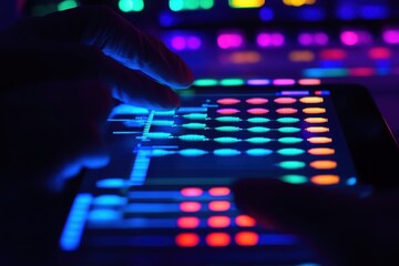 Poster - Vibrant Control Pad with Colorful Lights