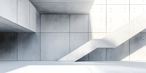 Poster - Modern Concrete Architecture: Minimalist Staircase Design 