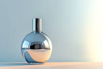 elegant perfume bottle on subtle background
