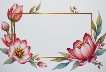 Wall Mural - background with flowers