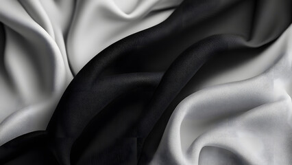 A black and white fabric with a white stripe