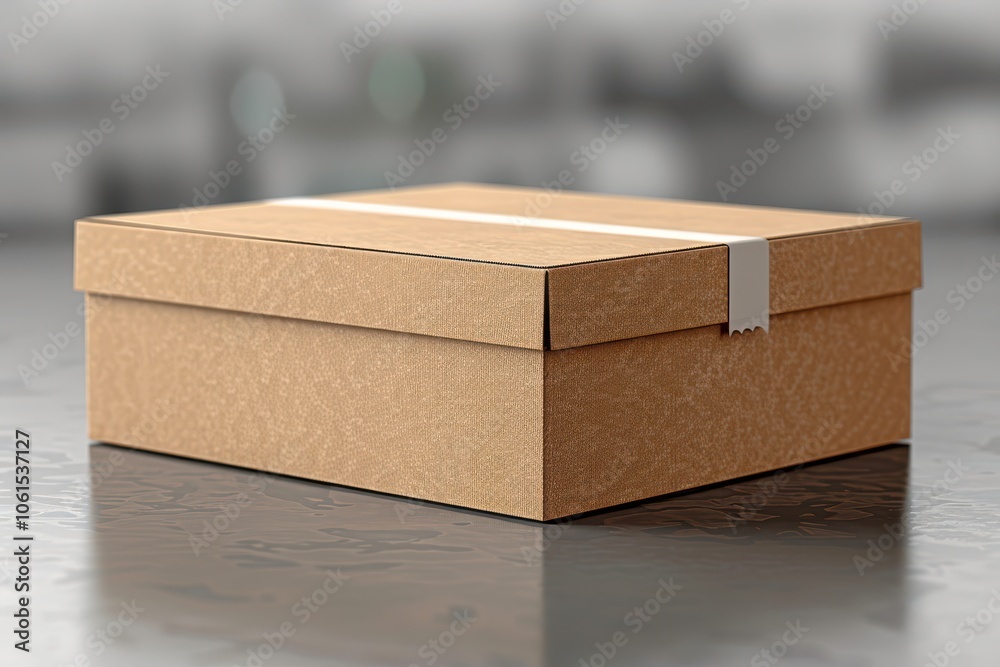 Elegant cardboard box with minimalist design, perfect for packaging and ...